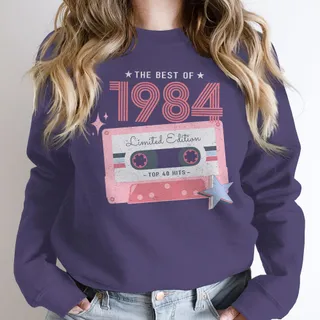 The Best Of 1984 Birthday Sweatshirt – Purple