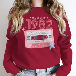 The Best Of 1982 Birthday Sweatshirt – Cardinal Red