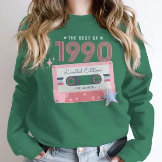 The Best Of 1990 Birthday Sweatshirt – Kelly Green