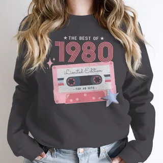 The Best Of 1980 Birthday Sweatshirt – Dark Grey
