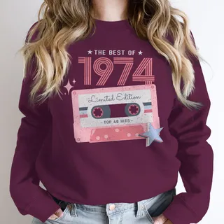 The Best Of 1974 Birthday Sweatshirt – Maroon