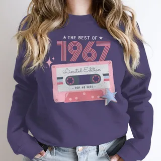 The Best Of 1967 Birthday Sweatshirt – Purple