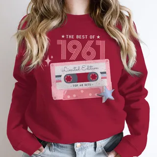The Best Of 1961 Birthday Sweatshirt – Cardinal Red