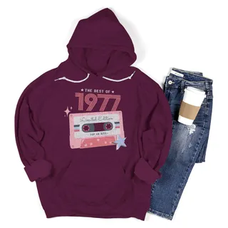 The Best Of 1977 Birthday Hoodie – Maroon