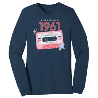 The Best Of 1961 Birthday Long Sleeve T-Shirt – Heather Navy