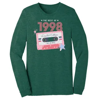 The Best Of 1998 Birthday Long Sleeve T-Shirt – Heather Forest