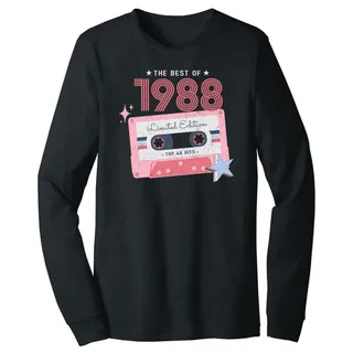 The Best Of 1988 Birthday Long Sleeve T-Shirt – Dark Grey Heather