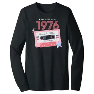 The Best Of 1976 Birthday Long Sleeve T-Shirt – Dark Grey Heather