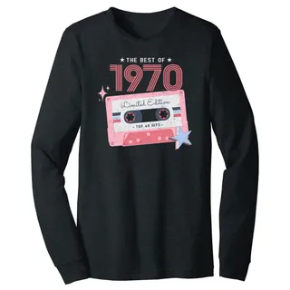 The Best Of 1970 Birthday Long Sleeve T-Shirt – Dark Grey Heather