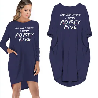 The One Where I Turn Fifty-five Limited Edition Pocket Dress – Blue