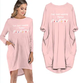 The One Where I Turn Fifty Limited Edition Pocket Dress – Pink