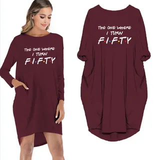 The One Where I Turn Fifty Limited Edition Pocket Dress – Red