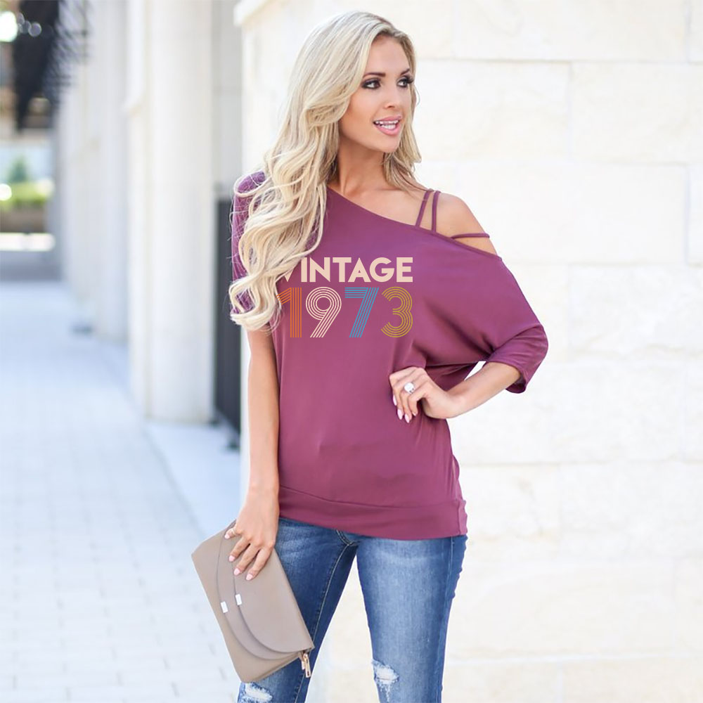 Birthday Shirts Vintage 1973 New Off Shoulder Shirt - variant image 1