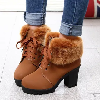 Lynne™ Fur Winter Boots For Women – Brown
