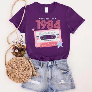 The Best Of 1984 Birthday T-Shirt – Purple