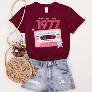 The Best Of 1977 Birthday T-Shirt – Maroon