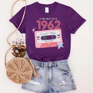 The Best Of 1962 Birthday T-Shirt – Purple