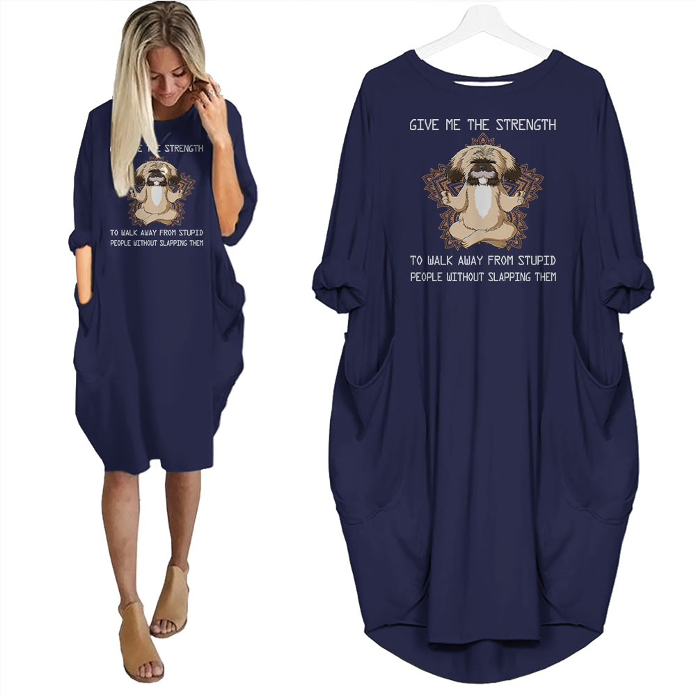 Shih Tzu Print Pocket Dress Funny Saying For Dog Lovers - variant image 1