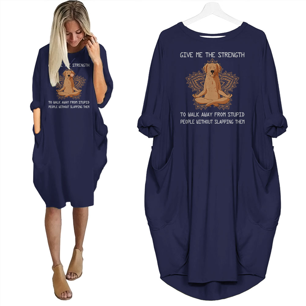 Golden Retriever Print Pocket Dress Funny Saying For Dog Lovers - variant image 1