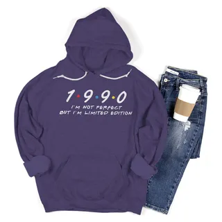 Not Perfect But Limited 1990 Birthday Hoodie – Purple