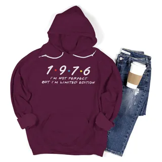 Not Perfect But Limited 1976 Birthday Hoodie – Maroon