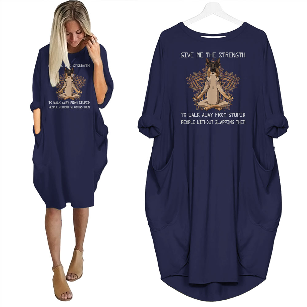 German Shepherd Dog Print Pocket Dress Funny Saying - variant image 1