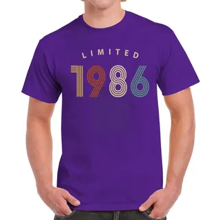 Limited Unique 1986 Birthday T-Shirt For Men Women – Purple