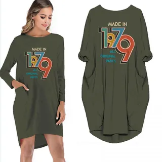 Made In 1979 All Original Parts Limited Edition Pocket Dress – Green