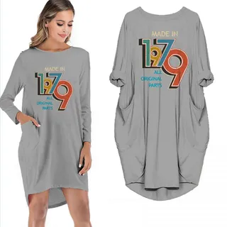 Made In 1979 All Original Parts Limited Edition Pocket Dress – Grey