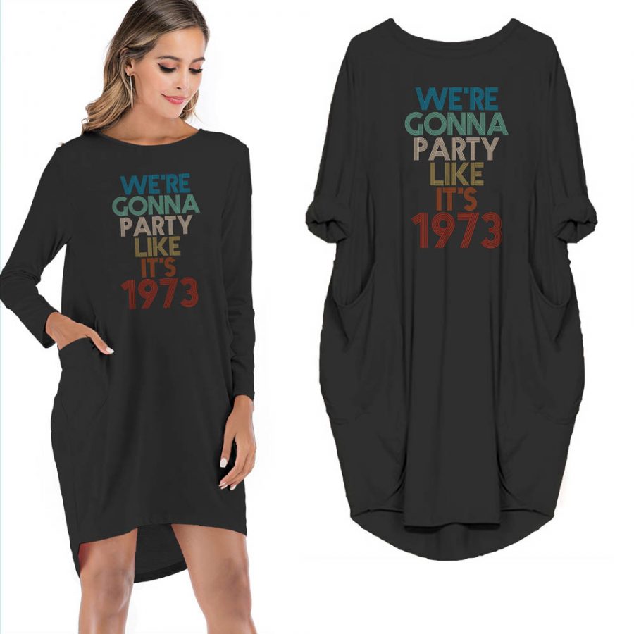 Birthday Outfits Party Like It's 1973 Limited Edition Pocket Dress - variant image 1