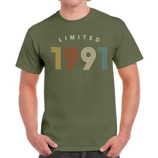 Limited Unique 1991 Birthday T-Shirt For Men Women – Military Green
