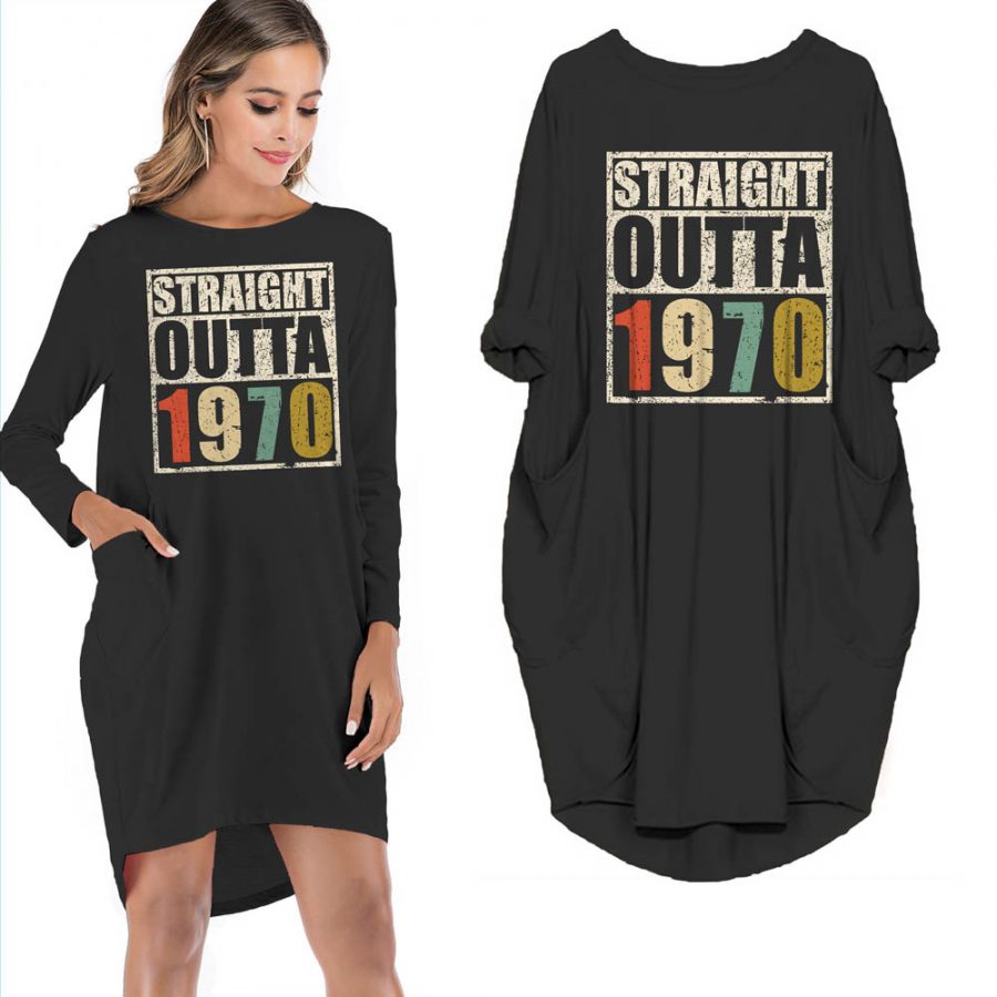 50th Birthday Outfits Straight Outta 1970 Limited Edition Pocket Dress - variant image 1