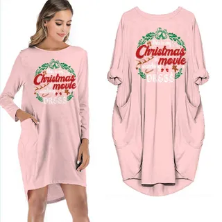 This Is My Christmas Movie Watching Dress – Pink
