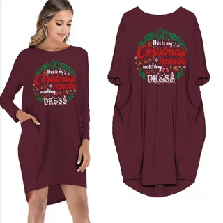 This Is My Christmas Movie Watching Dress – Red