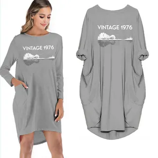 Birthday Outfits Vintage 1976 Limited Edition Dress – Grey