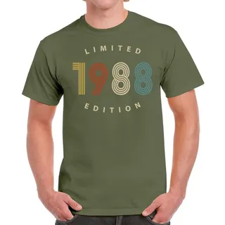 Limited Edition 1988 Birthday T-Shirt For Men Women – Military Green