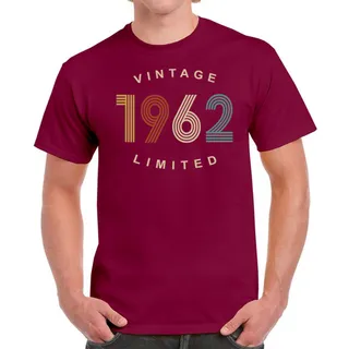 Vintage Limited 1962 Birthday T-Shirt For Men Women – Maroon
