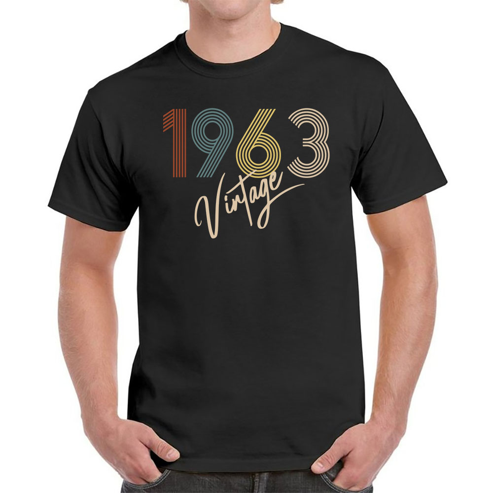 Limited Vintage 1963 Birthday T-Shirt For Men Women - variant image 1