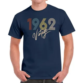 Limited Vintage 1962 Birthday T-Shirt For Men Women – Navy