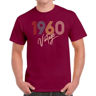 Limited Vintage 1960 Birthday T-Shirt For Men Women – Maroon