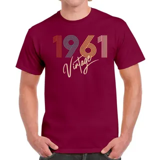 Limited Vintage 1961 Birthday T-Shirt For Men Women – Maroon