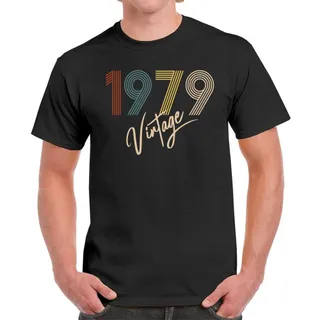 Limited Vintage 1979 Birthday T-Shirt For Men Women – Black