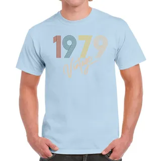 Limited Vintage 1979 Birthday T-Shirt For Men Women – Light Blue