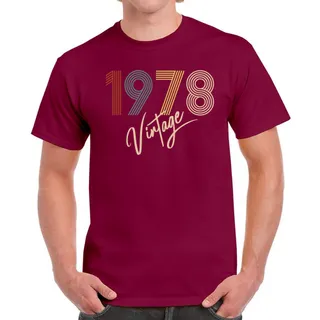 Limited Vintage 1978 Birthday T-Shirt For Men Women – Maroon