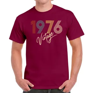 Limited Vintage 1976 Birthday T-Shirt For Men Women – Maroon