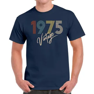 Limited Vintage 1975 Birthday T-Shirt For Men Women – Navy