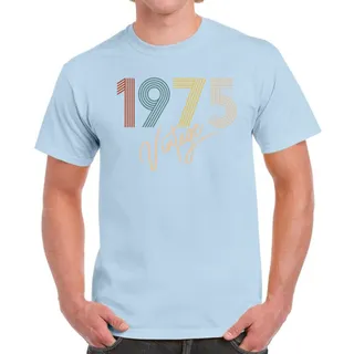 Limited Vintage 1975 Birthday T-Shirt For Men Women – Light Blue