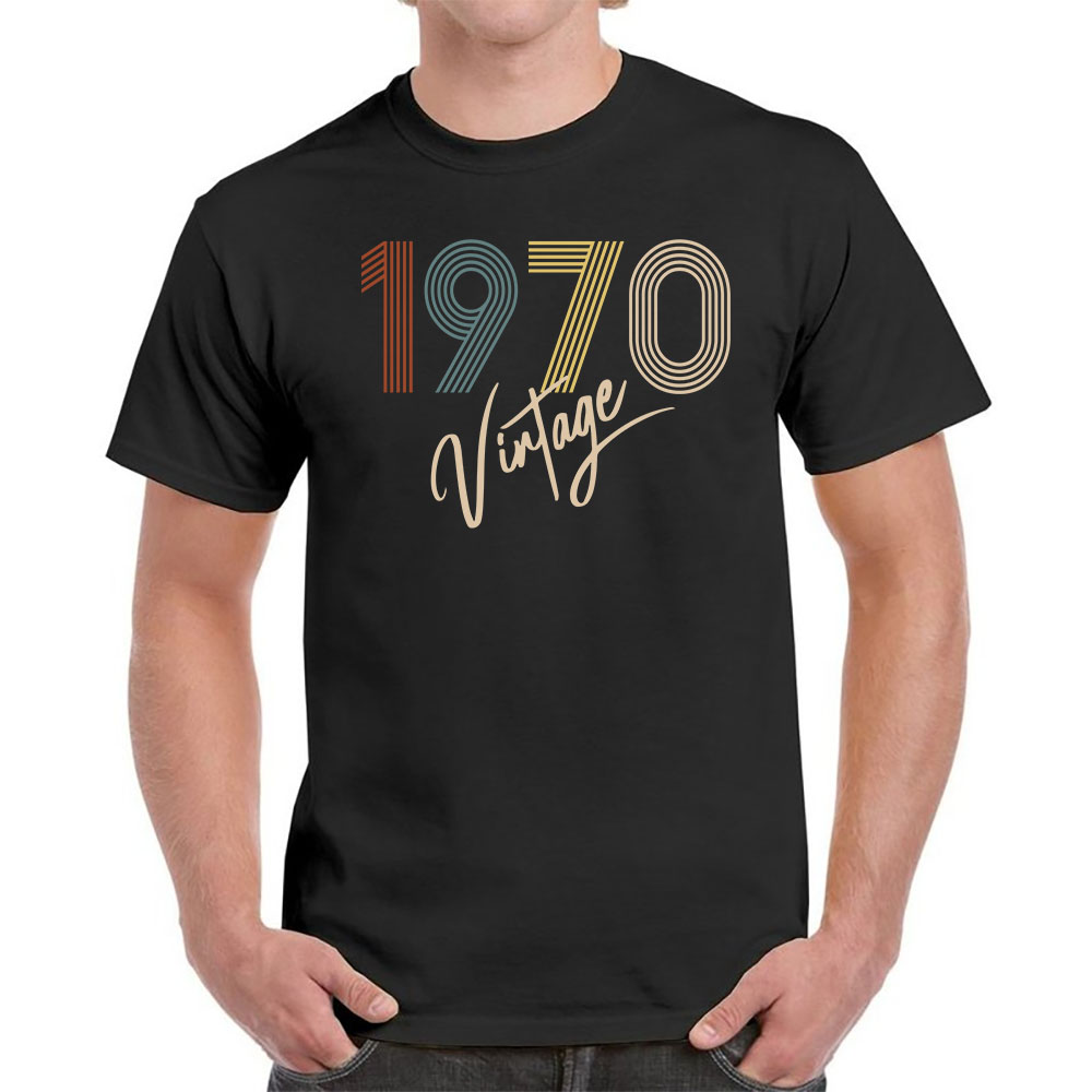 Limited Vintage 1970 Birthday T-Shirt For Men Women - variant image 1