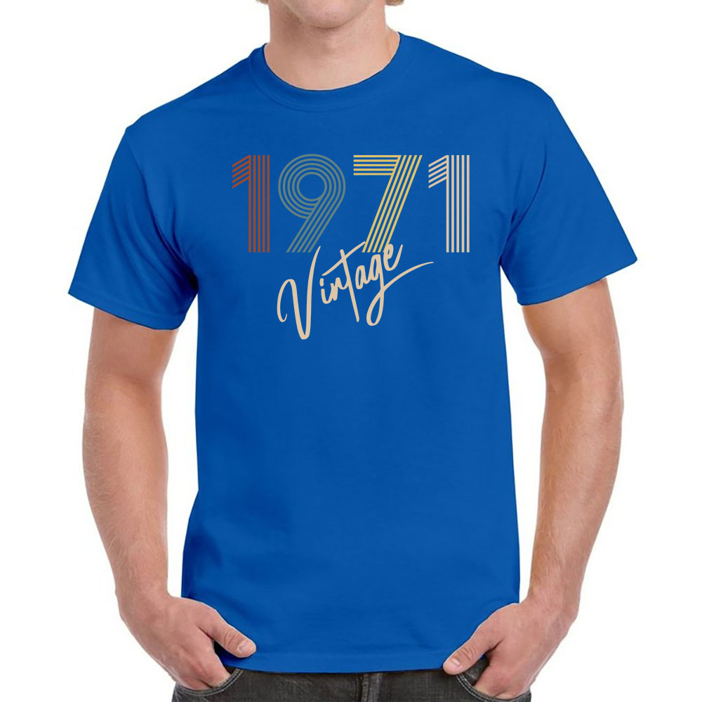 Limited Vintage 1971 Birthday T-Shirt For Men Women - variant image 1