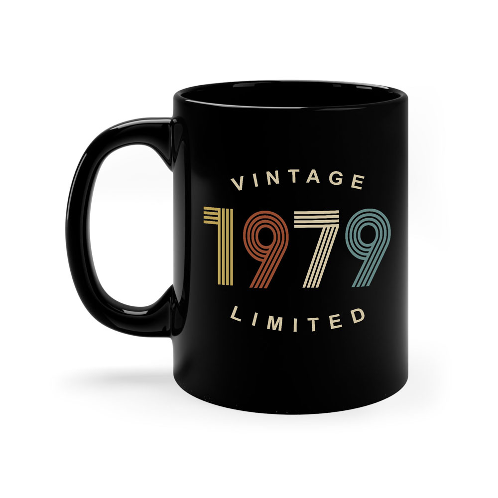Limited Edition 1979 Birthday Black Coffee Mug - variant image 1
